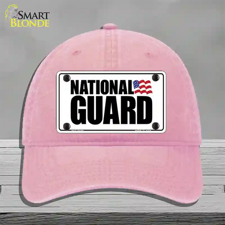 National Guard Novelty License Plate Hat Unconstructed Cotton / Pink