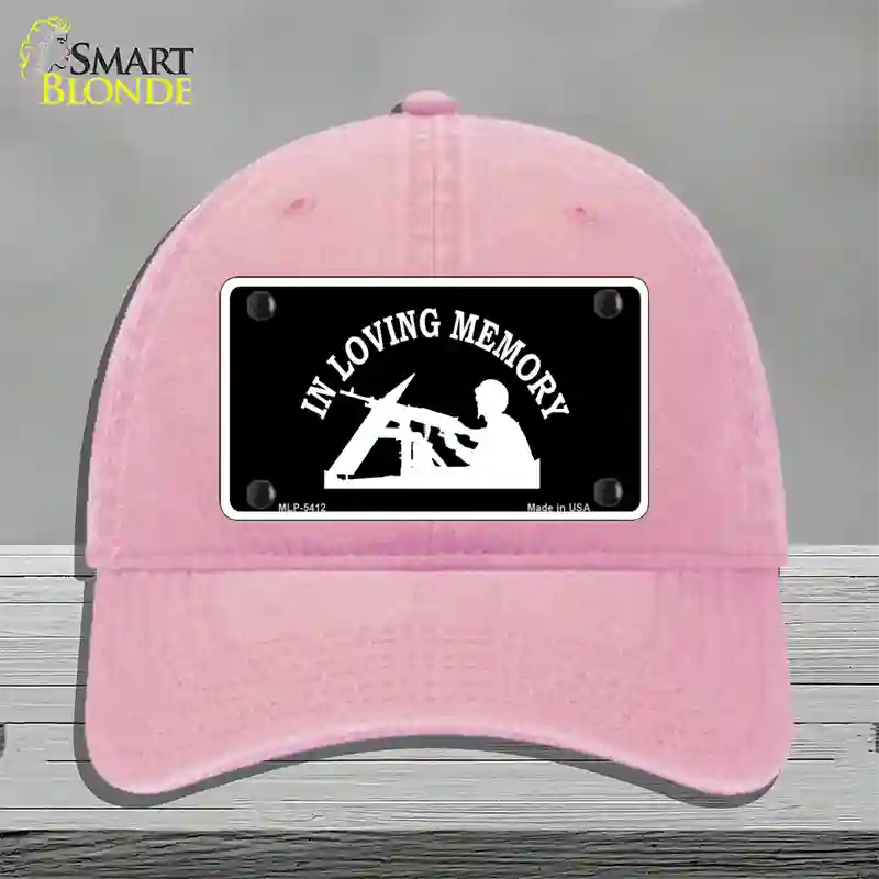 In Loving Memory Lookout Novelty License Plate Hat Unconstructed Cotton / Pink