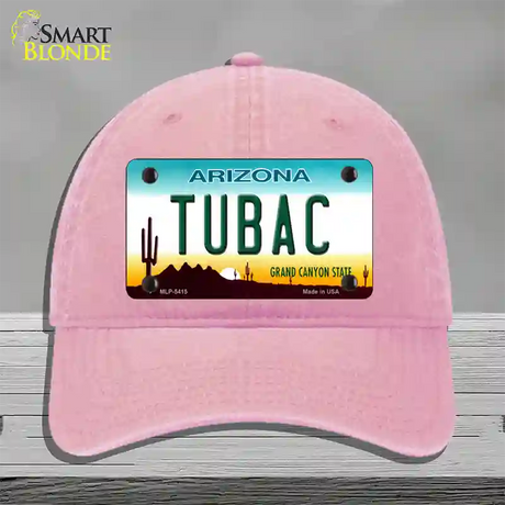 Tubac Arizona Novelty License Plate Hat Unconstructed Cotton / Pink