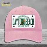 Daytona Beach Florida Novelty License Plate Hat Unconstructed Cotton / Pink