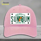 Sun Bum Florida Novelty License Plate Hat Unconstructed Cotton / Pink