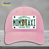 Moms Taxi Florida Novelty License Plate Hat Unconstructed Cotton / Pink