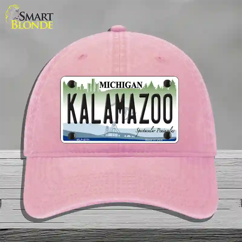 Kalamazoo Novelty License Plate Hat Unconstructed Cotton / Pink