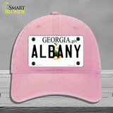 Albany Georgia Novelty License Plate Hat Unconstructed Cotton / Pink