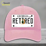 Retired Georgia Novelty License Plate Hat Unconstructed Cotton / Pink