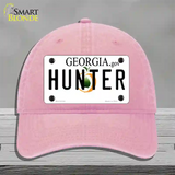 Hunter Georgia Novelty License Plate Hat Unconstructed Cotton / Pink