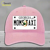 Moms Taxi Georgia Novelty License Plate Hat Unconstructed Cotton / Pink