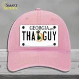 That Guy Georgia Novelty License Plate Hat Unconstructed Cotton / Pink