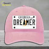 Dreamer Georgia Novelty License Plate Hat Unconstructed Cotton / Pink