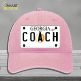 Coach Georgia Novelty License Plate Hat Unconstructed Cotton / Pink