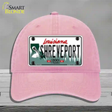 Shreveport Louisiana Novelty License Plate Hat Unconstructed Cotton / Pink