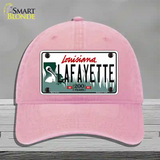 Lafayette Louisiana Novelty License Plate Hat Unconstructed Cotton / Pink