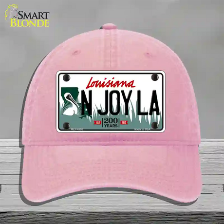 N Joy La Louisiana Novelty License Plate Hat Unconstructed Cotton / Pink