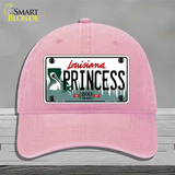 Princess Louisiana Novelty License Plate Hat Unconstructed Cotton / Pink