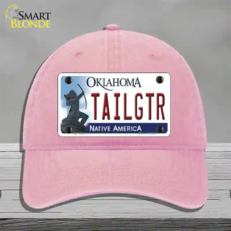 Tailgtr Oklahoma Novelty License Plate Hat Unconstructed Cotton / Pink