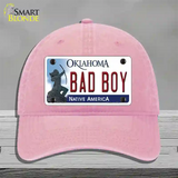 Bad Boy Oklahoma Novelty License Plate Hat Unconstructed Cotton / Pink