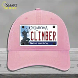 Climber Oklahoma Novelty License Plate Hat Unconstructed Cotton / Pink