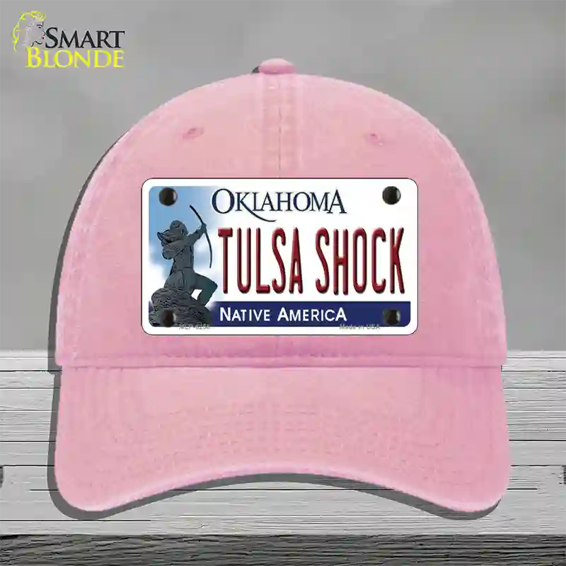 Tulsa Shock Oklahoma Novelty License Plate Hat Unconstructed Cotton / Pink