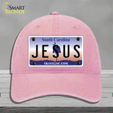 Jesus South Carolina Novelty License Plate Hat Unconstructed Cotton / Pink