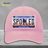 Spoiled South Carolina Novelty License Plate Hat Unconstructed Cotton / Pink