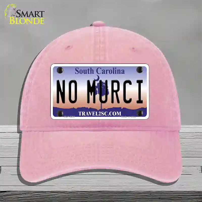 No Murci South Carolina Novelty License Plate Hat Unconstructed Cotton / Pink