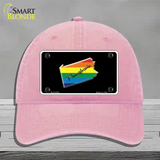 Pennsylvania Rainbow Novelty License Plate Hat Unconstructed Cotton / Pink