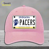 Pacers Indiana Novelty License Plate Hat Unconstructed Cotton / Pink