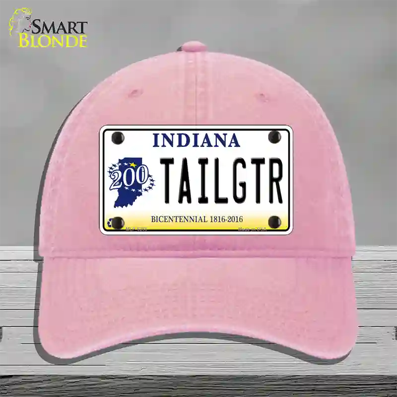 Tailgtr Indiana Bicentennial Novelty License Plate Hat Unconstructed Cotton / Pink