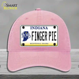 Finger Pie Indiana Novelty License Plate Hat Unconstructed Cotton / Pink