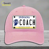 Coach Indiana Novelty License Plate Hat Unconstructed Cotton / Pink