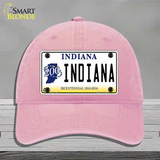 Indiana Novelty License Plate Hat Unconstructed Cotton / Pink