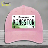 Kingston Tennessee Novelty License Plate Hat Unconstructed Cotton / Pink