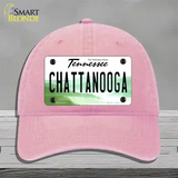 Chattanooga Tennessee Novelty License Plate Hat Unconstructed Cotton / Pink