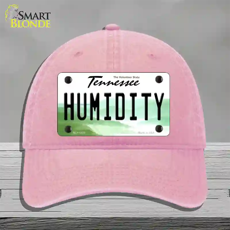 Humidity Tennessee Novelty License Plate Hat Unconstructed Cotton / Pink