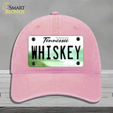 Whiskey Tennessee Novelty License Plate Hat Unconstructed Cotton / Pink