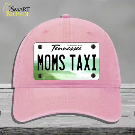 Moms Taxi Tennessee Novelty License Plate Hat Unconstructed Cotton / Pink