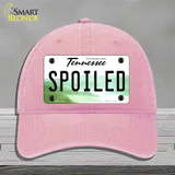 Spoiled Tennessee Novelty License Plate Hat Unconstructed Cotton / Pink