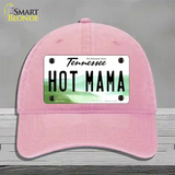 Hot Mama Tennessee Novelty License Plate Hat Unconstructed Cotton / Pink