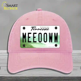 Meeooww Tennessee Novelty License Plate Hat Unconstructed Cotton / Pink