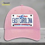 East Carolina North Carolina Novelty License Plate Hat Unconstructed Cotton / Pink