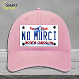 No Murci North Carolina Novelty License Plate Hat Unconstructed Cotton / Pink