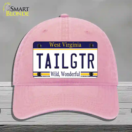 Tailgtr West Virginia Novelty License Plate Hat Unconstructed Cotton / Pink