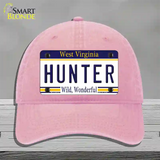 Hunter West Virginia Novelty License Plate Hat Unconstructed Cotton / Pink