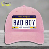 Bad Boy West Virginia Novelty License Plate Hat Unconstructed Cotton / Pink