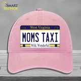 Moms Taxi West Virginia Novelty License Plate Hat Unconstructed Cotton / Pink