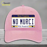 No Murci West Virginia Novelty License Plate Hat Unconstructed Cotton / Pink