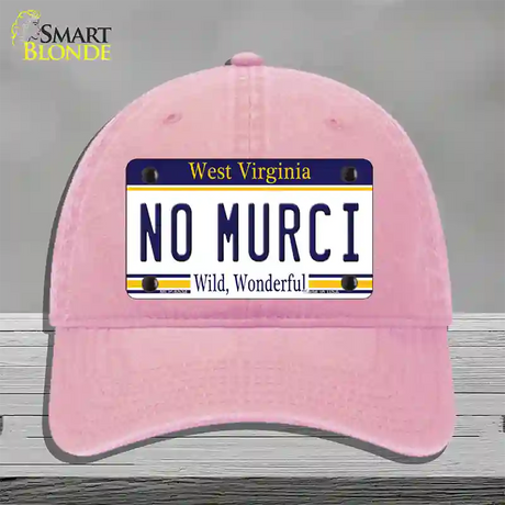 No Murci West Virginia Novelty License Plate Hat Unconstructed Cotton / Pink