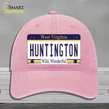 Huntington West Virginia Novelty License Plate Hat Unconstructed Cotton / Pink