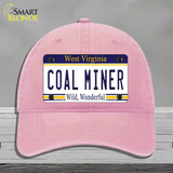 Coal Miner West Virginia Novelty License Plate Hat Unconstructed Cotton / Pink