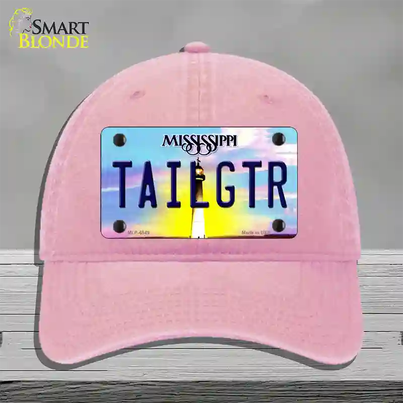 Tailgtr Mississippi Novelty License Plate Hat Unconstructed Cotton / Pink